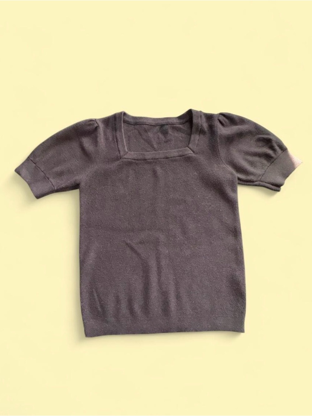 Women’s Short Sleeve Square Neck Top - black